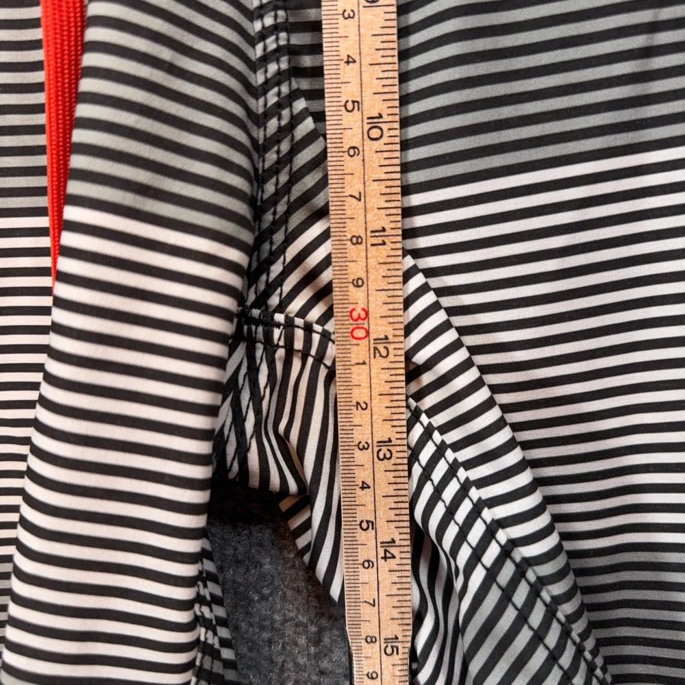 RVCA Board Shorts Mens 33 Black Red Striped Performance Stretch Swim Trunks